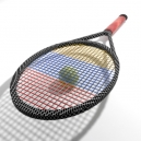 Теннисная ракетка с мячом